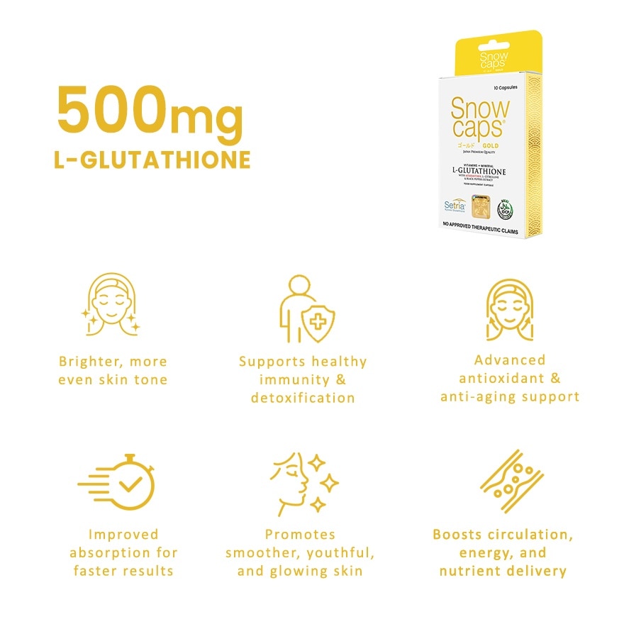 Snowcaps Gold 749mg Trial Packs 10 Capsules