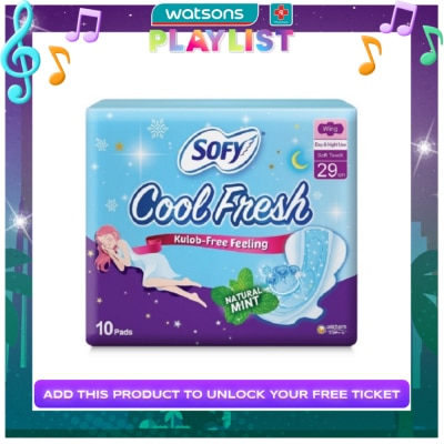 SOFY SOFY Cool Fresh Night Wing 29 cm - 10 pads