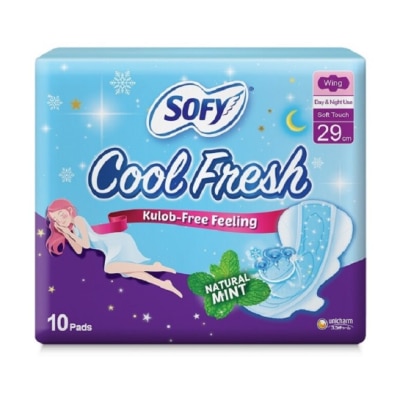 SOFY SOFY Cool Fresh Night Wing 29 cm - 10 pads