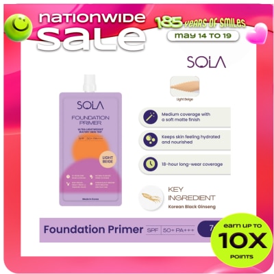 SOLA - Sola Foundation Primer Spf50+++ 7Ml Light Beige