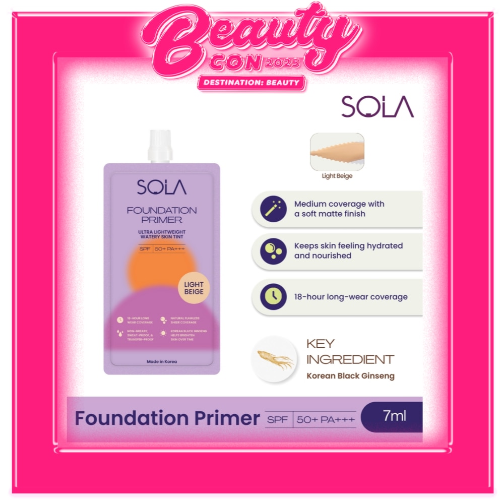 Sola Foundation Primer Spf50+++ 7Ml Light Beige