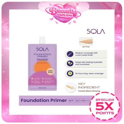 SOLA - Sola Foundation Primer Spf50+++ 7Ml Light Beige