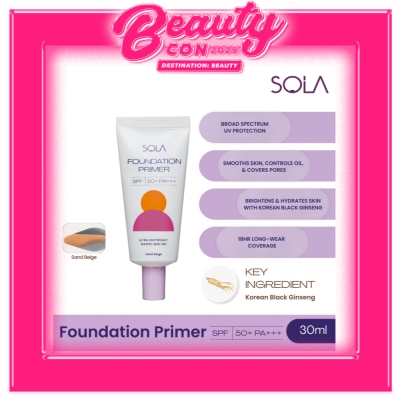 SOLA Sola Foundation Primer Spf50+++ 30Ml Sand Beige