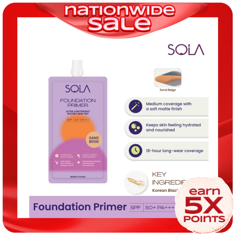 Sola Foundation Primer Spf50+++ 7Ml Sand Beige