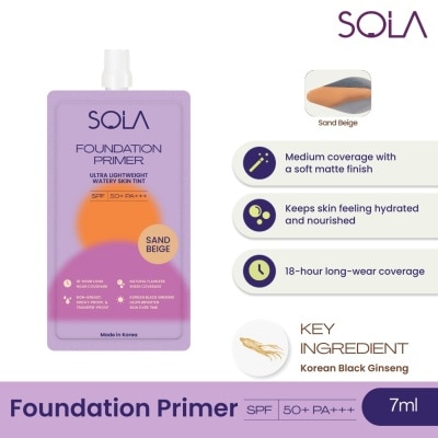 SOLA Sola Foundation Primer Spf50+++ 7Ml Sand Beige