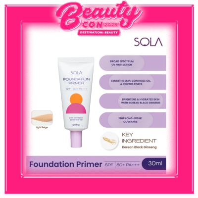 SOLA Sola Foundation Primer Spf50+++ 30Ml Light Beige