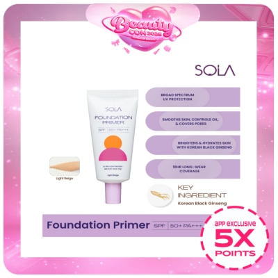 SOLA - Sola Foundation Primer Spf50+++ 30Ml Light Beige