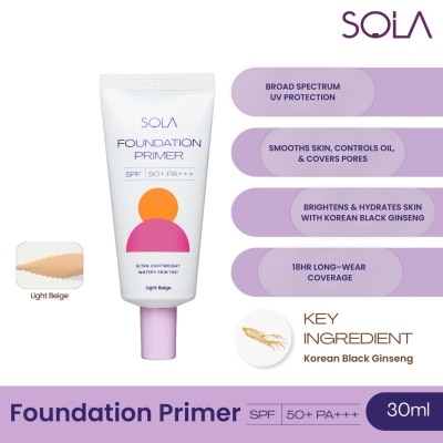 SOLA Sola Foundation Primer Spf50+++ 30Ml Light Beige