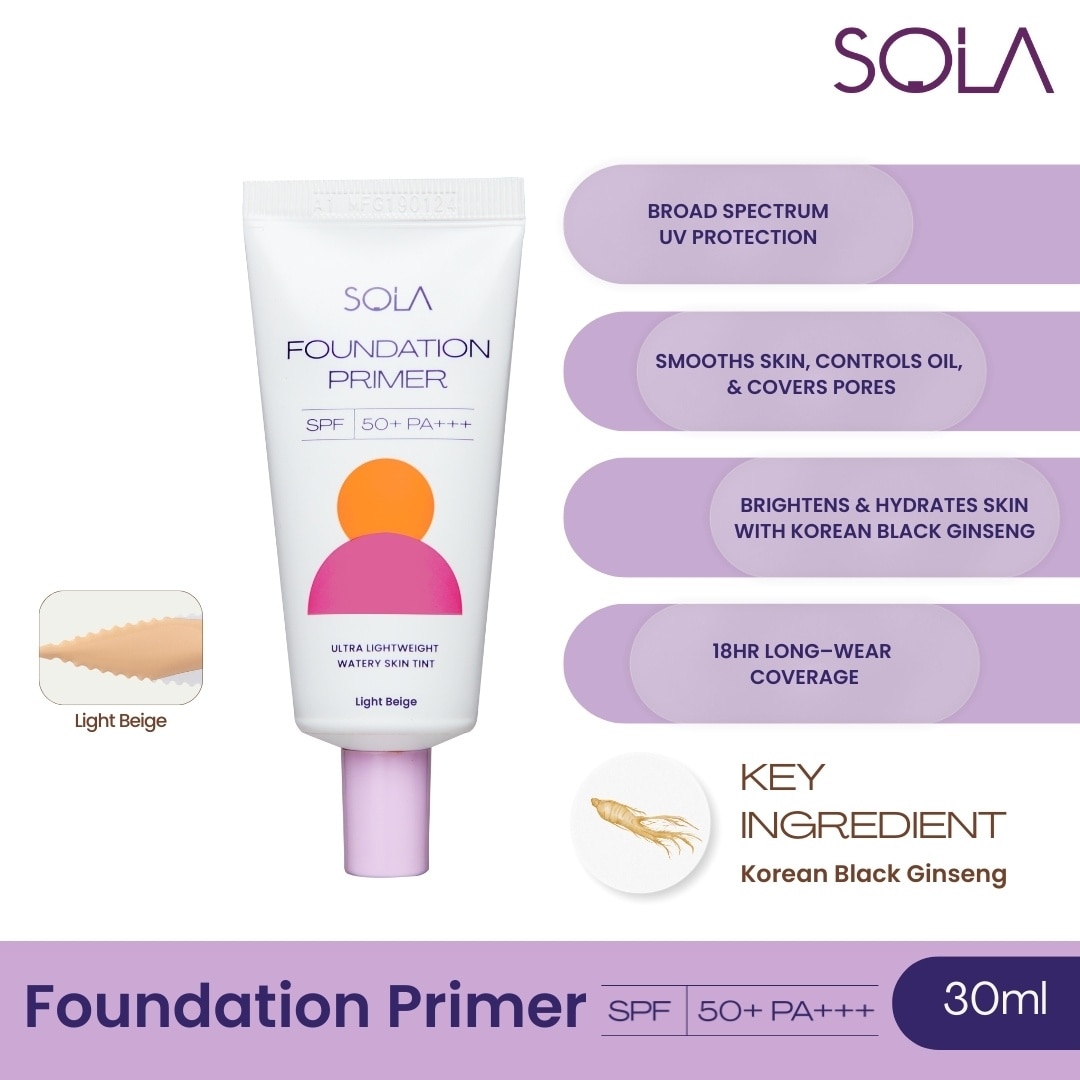 Sola Foundation Primer Spf50+++ 30Ml Light Beige