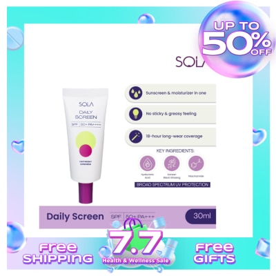 SOLA SOLA Daily Screen SPF 50+ PA++++ 30ml