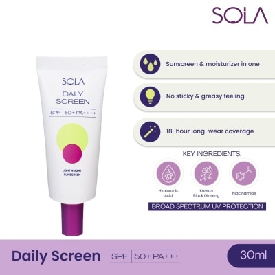 SOLA, SOLA Daily Screen SPF 50+ PA++++ 30ml | Watsons Philippines
