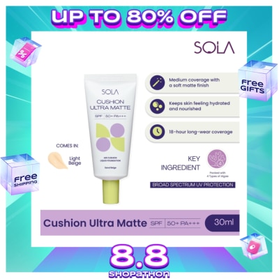 SOLA SOLA Cushion Ultra Matte 30ml Light Beige