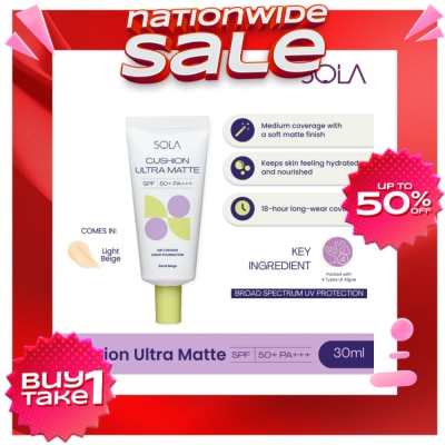 SOLA SOLA Cushion Ultra Matte 30ml Light Beige