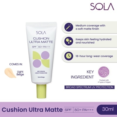 SOLA SOLA Cushion Ultra Matte 30ml Light Beige