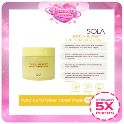 SOLA - SOLA Yuzu Burst Glow Toner Pads 50 pads