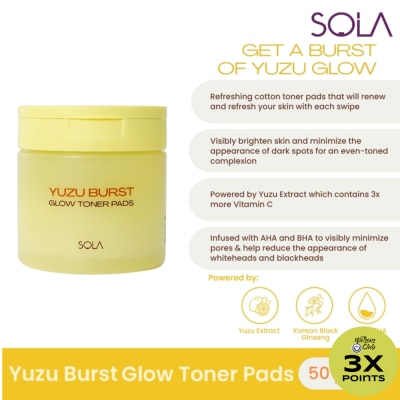 SOLA SOLA Yuzu Burst Glow Toner Pads 50 pads