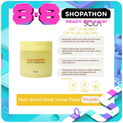 SOLA - SOLA Yuzu Burst Glow Toner Pads 50 pads image