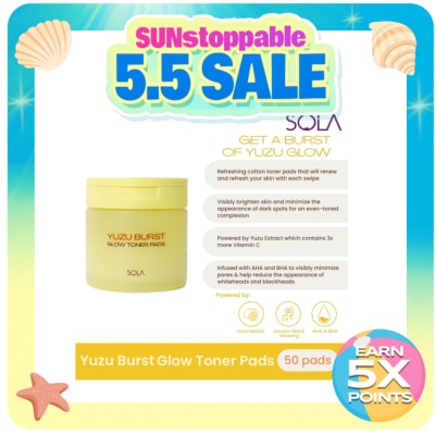 SOLA - SOLA Yuzu Burst Glow Toner Pads 50 pads