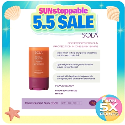 SOLA - SOLA Glow Guard Sunscreen Stick SPF 50+/PA++++ 15g