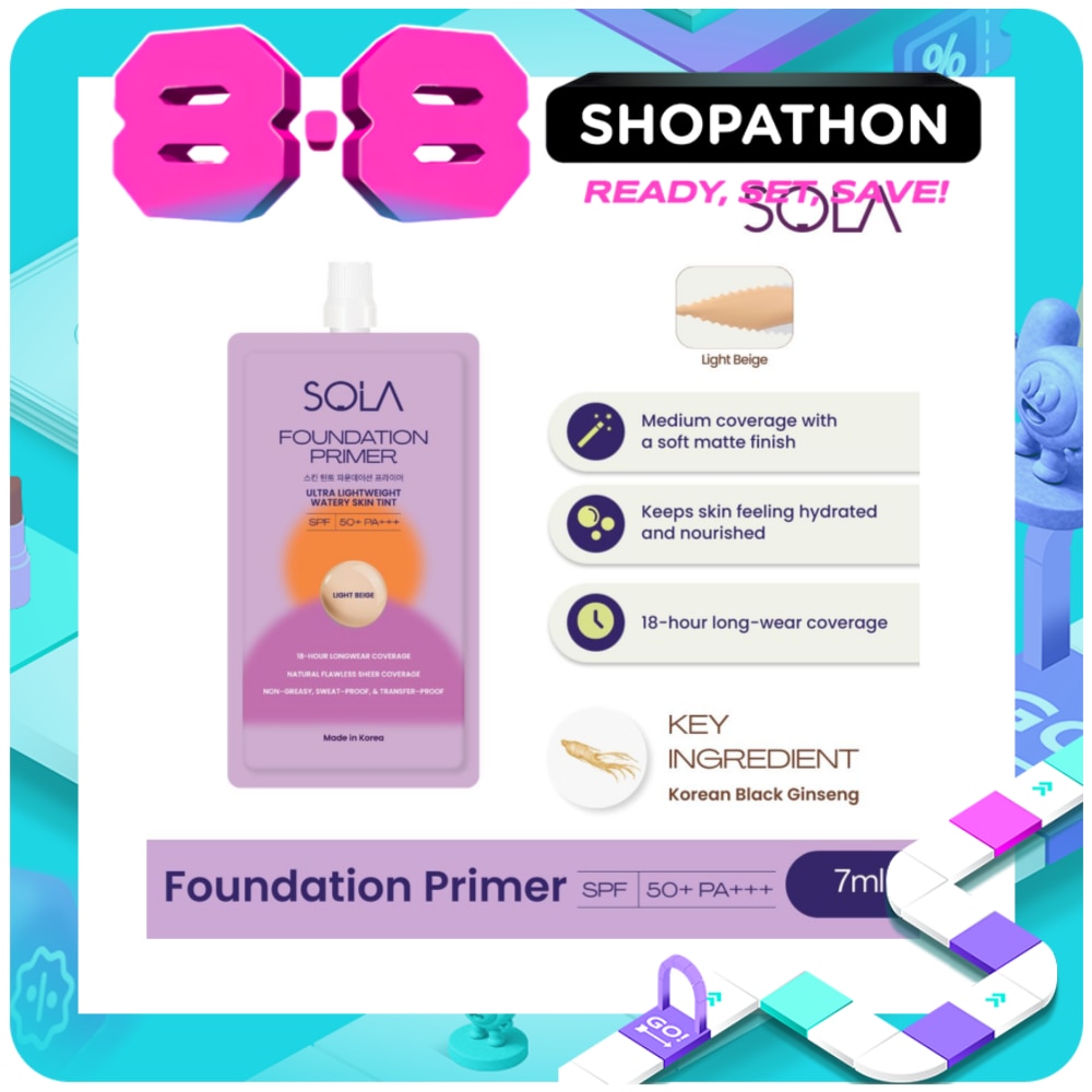 Sola Foundation Primer Spf50+++ 7Ml Light Beige image