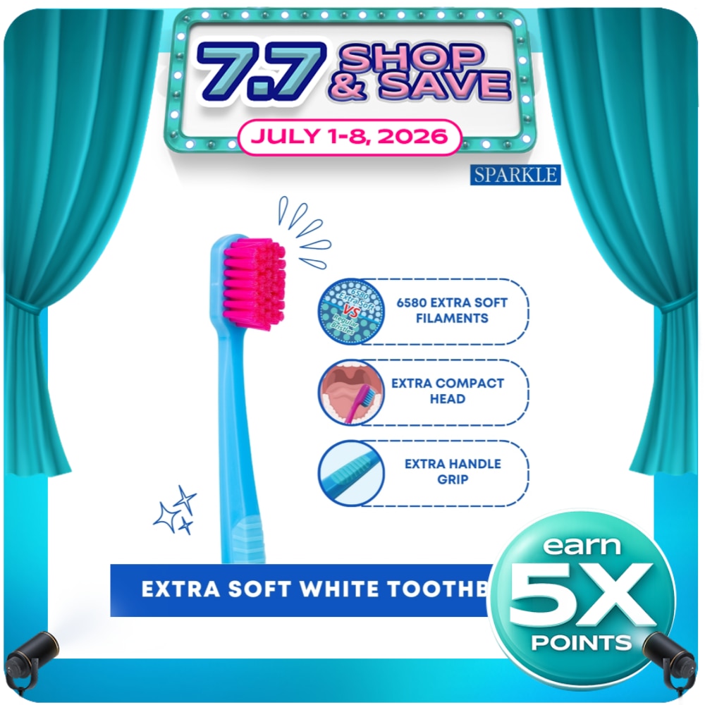 SPARKLE Extra Soft White Toothbrush