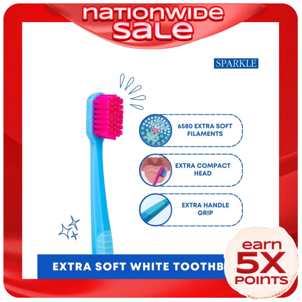 SPARKLE Extra Soft White Toothbrush