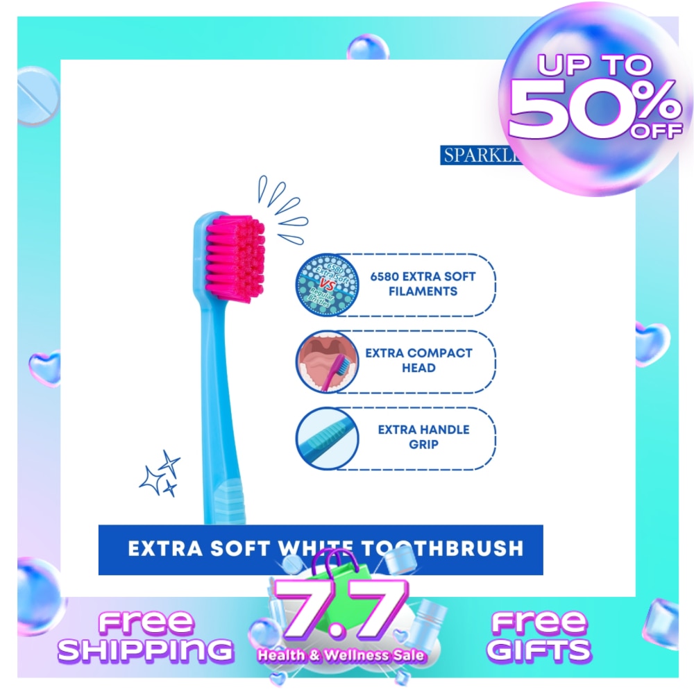 SPARKLE Extra Soft White Toothbrush