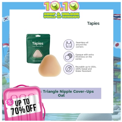 TAPIES TAPIES Triangle Nipple Cover Ups - Oat