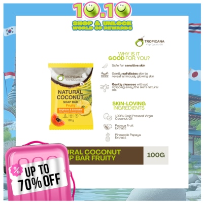 TROPICANA Tropicana Natural Coconut Soap Bar Fruity 100g