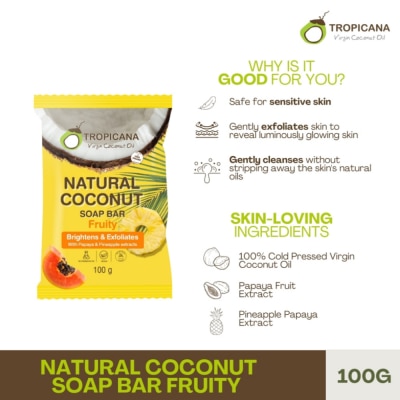 TROPICANA - Tropicana Natural Coconut Soap Bar Fruity 100g