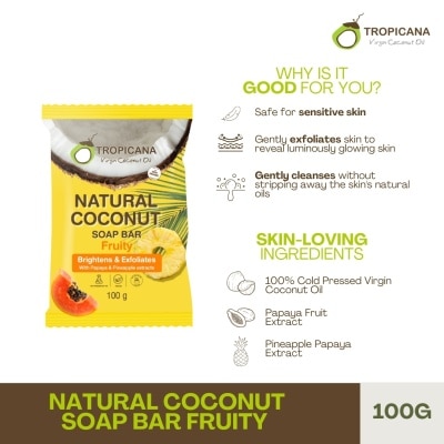 TROPICANA Tropicana Natural Coconut Soap Bar Fruity 100g