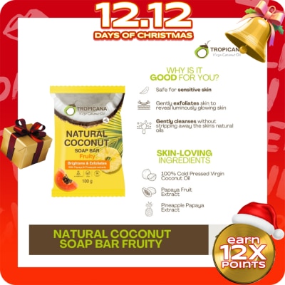 TROPICANA Tropicana Natural Coconut Soap Bar Fruity 100g