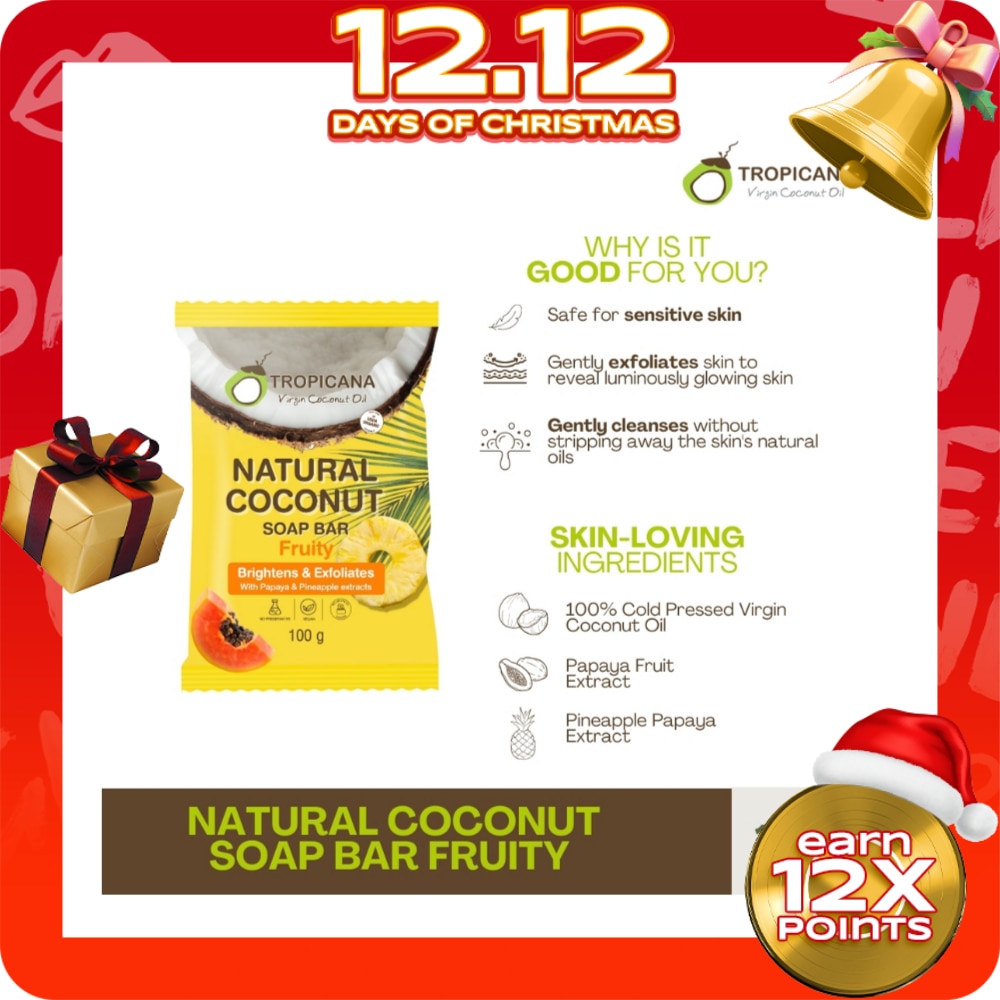 Tropicana Natural Coconut Soap Bar Fruity 100g