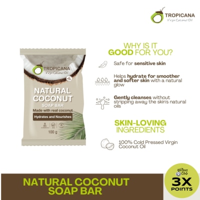 TROPICANA Tropicana Natural Coconut Soap Bar 100g