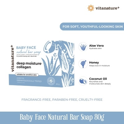 VITANATURE Vitanature+ Baby Face Natural Bar Soap 80g