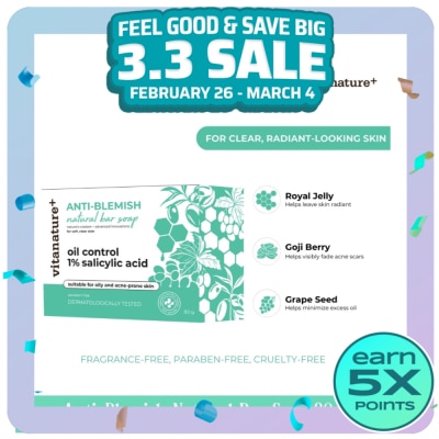 VITANATURE Vitanature+ Anti Blemish Natural Bar Soap 80g