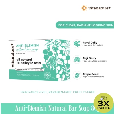 VITANATURE Vitanature+ Anti Blemish Natural Bar Soap 80g