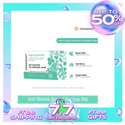 VITANATURE Vitanature+ Anti Blemish Natural Bar Soap 80g