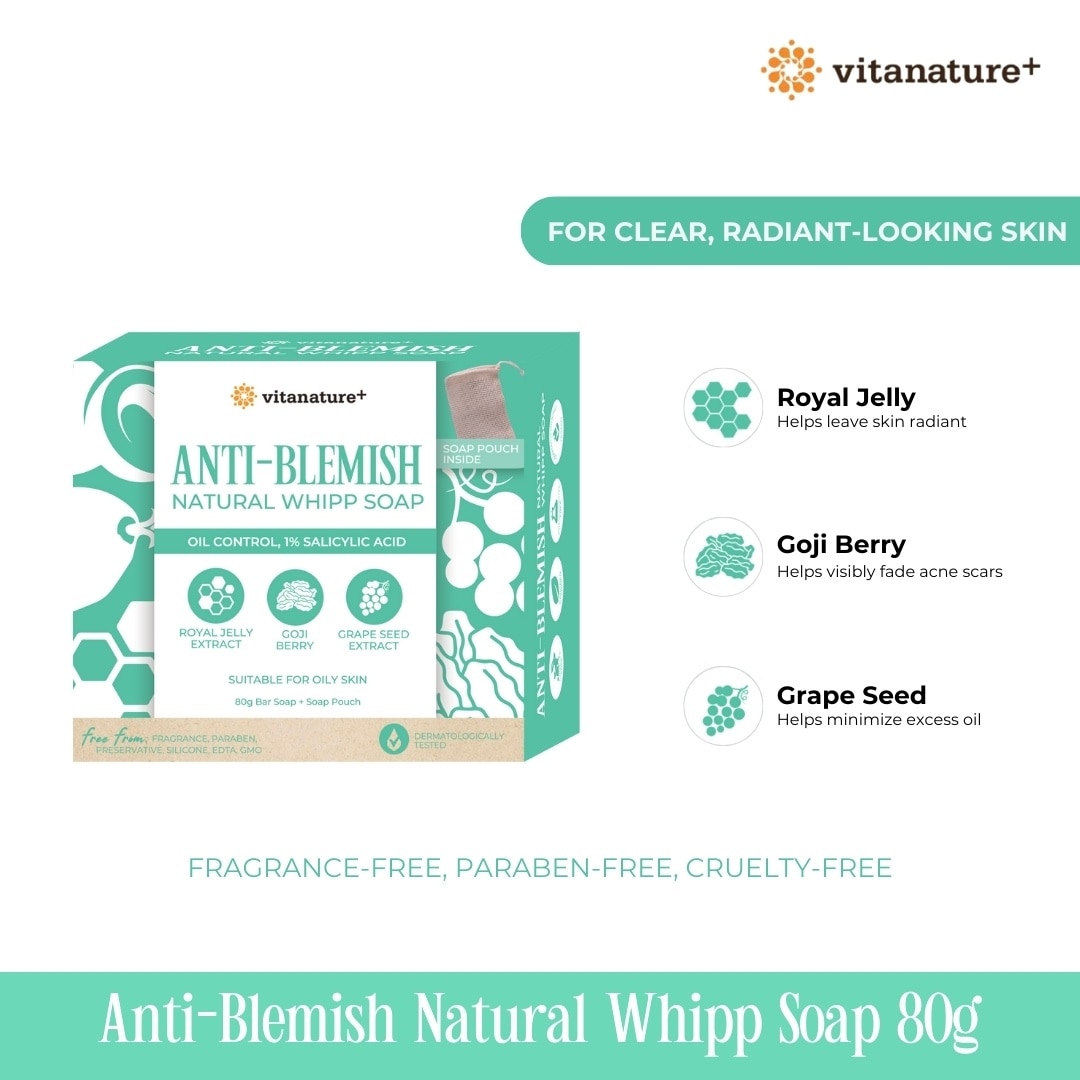 VITANATURE Anti-Blemish Soap 80g With Soap Pouch