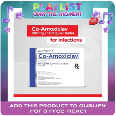 WATSONS GENERICS - WATSONS GENERICS Co-Amoxiclav Tablet 625mg 1 Tablet (Expiry: May 2026) [PRESCRIPTION REQUIRED]