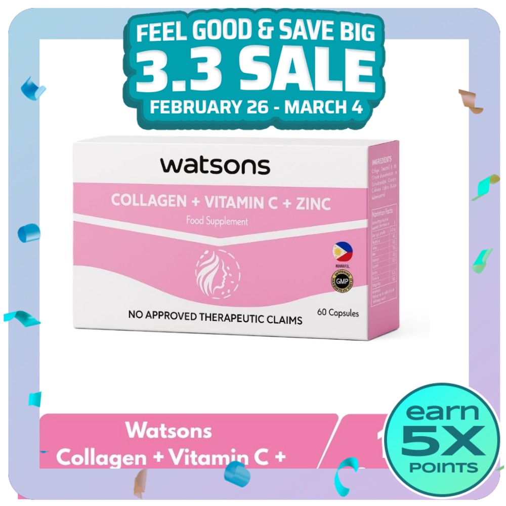 WATSONS GENERICS Collagen + Vitamin C + Zinc 1 350mg (Sold Per Piece)