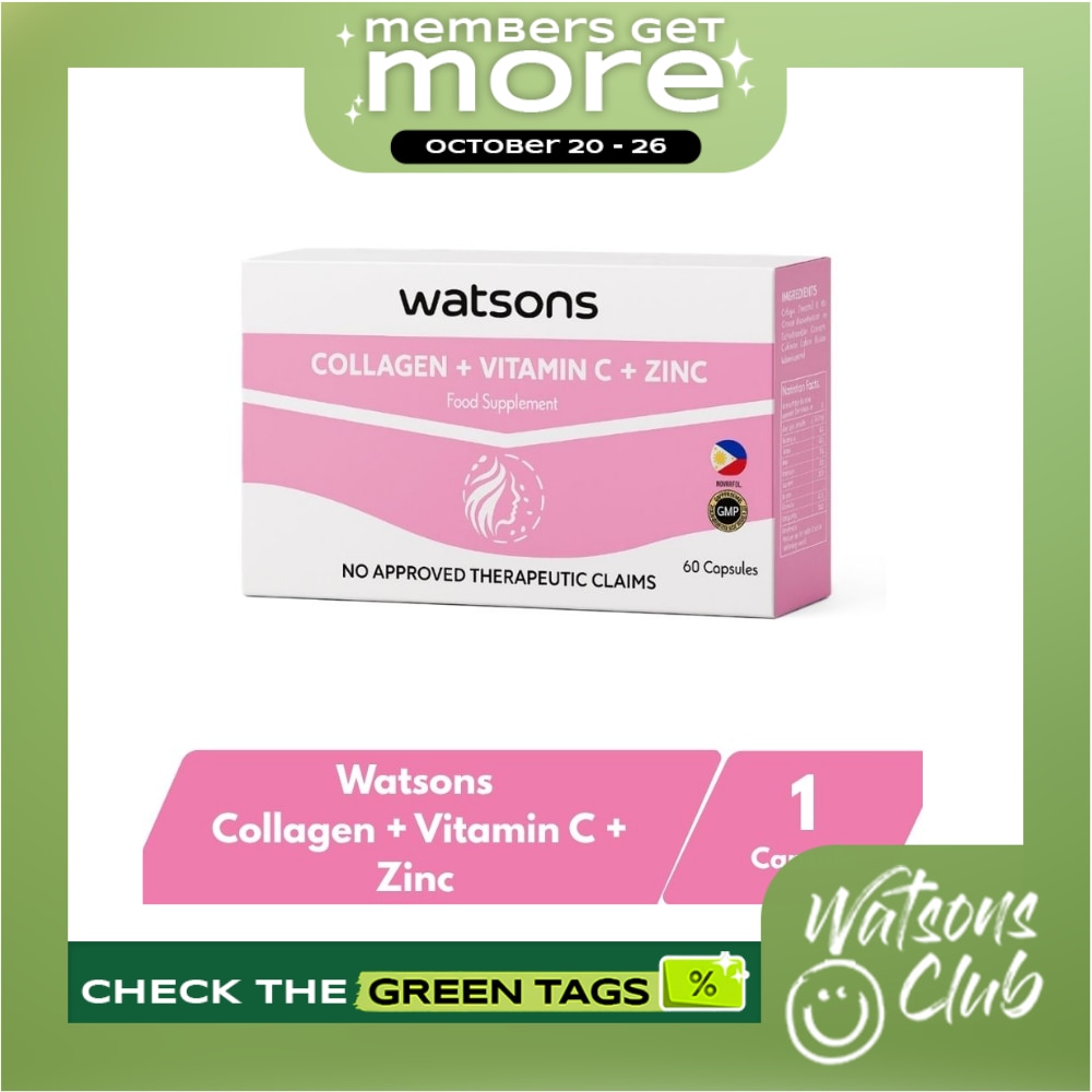 WATSONS GENERICS Collagen + Vitamin C + Zinc 1 350mg (Sold Per Piece) image