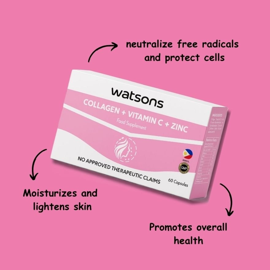 WATSONS GENERICS Collagen + Vitamin C + Zinc 1 350mg (Sold Per Piece)