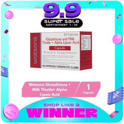 WATSONS GENERICS - Watsons Glutathione and Milk Thistle + Alpha Lipoic Acid Capsules image
