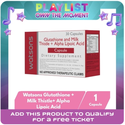 glutathione price in watsons WATSONS GENERICS, Watsons Glutathione and Milk Thistle + Alpha Lipoic Acid  Capsules