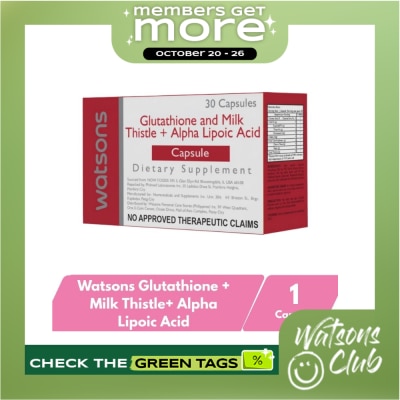 WATSONS GENERICS Watsons Glutathione and Milk Thistle + Alpha Lipoic Acid Capsules image