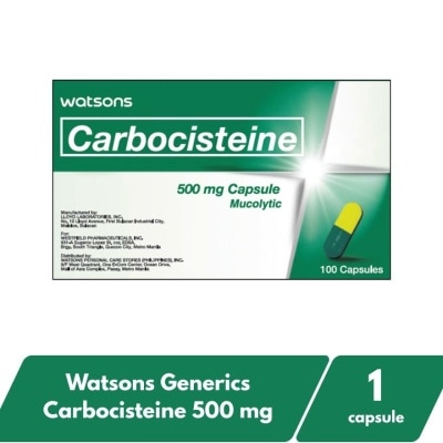 WATSONS GENERICS WATSONS GENERICS Carbocisteine 500mg Capsule Sold Per Piece