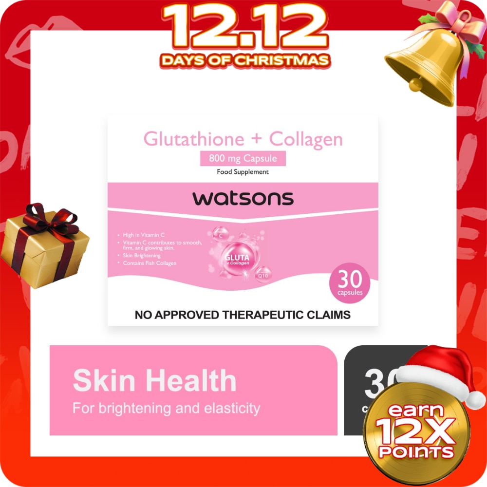 WATSONS GENERICS Glutathione + Collagen 800mg Sold Per Piece