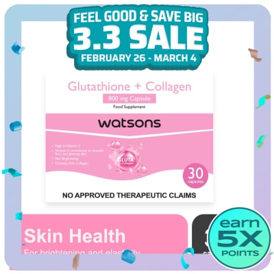 WATSONS GENERICS WATSONS GENERICS Glutathione + Collagen 800mg Sold Per Piece