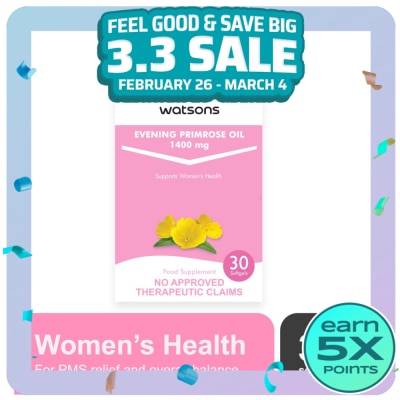 WATSONS GENERICS WATSONS GENERICS Evening Primrose Oil Softgel Capsule 1400mg Sold Per Piece